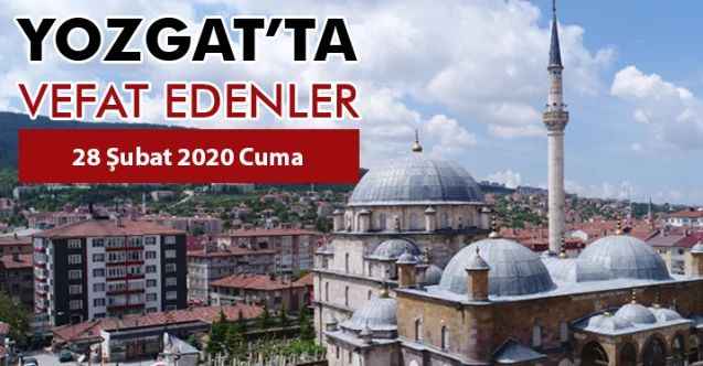 Yozgat'ta Vefat Edenler