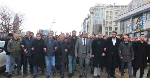 Ülkücüler kar yağışı altında İdlib şehitleri için yürüdü