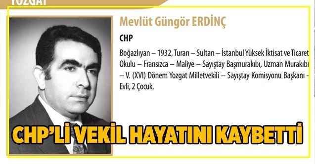 CHP'li vekil hayatını kaybetti