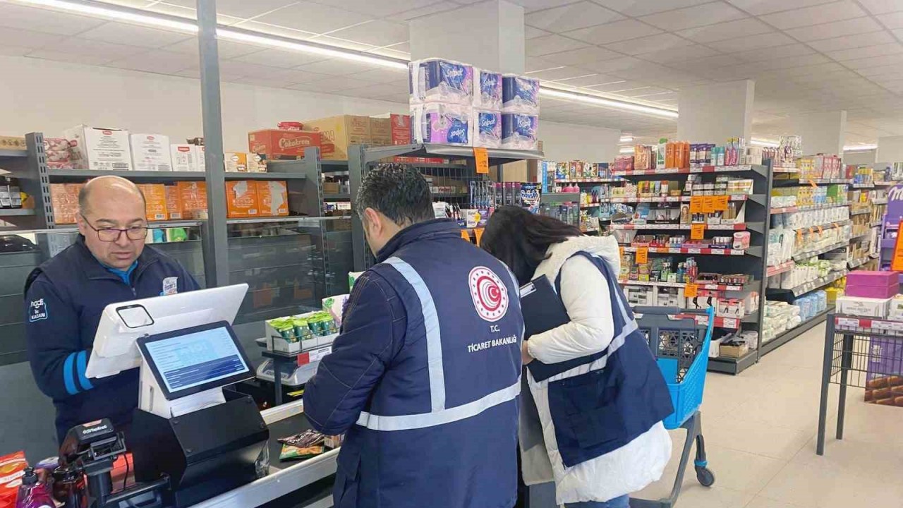 Yozgat’ta Marketlerde fahiş fiyat denetimi 55 işletmede toplam 1.962 ürün denetlendi