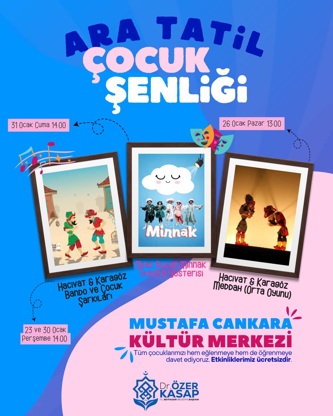 Beypazarı Belediyesi'nden Çocuklara Ara Tatil Hediyesi: Ücretsiz Şenlikler!