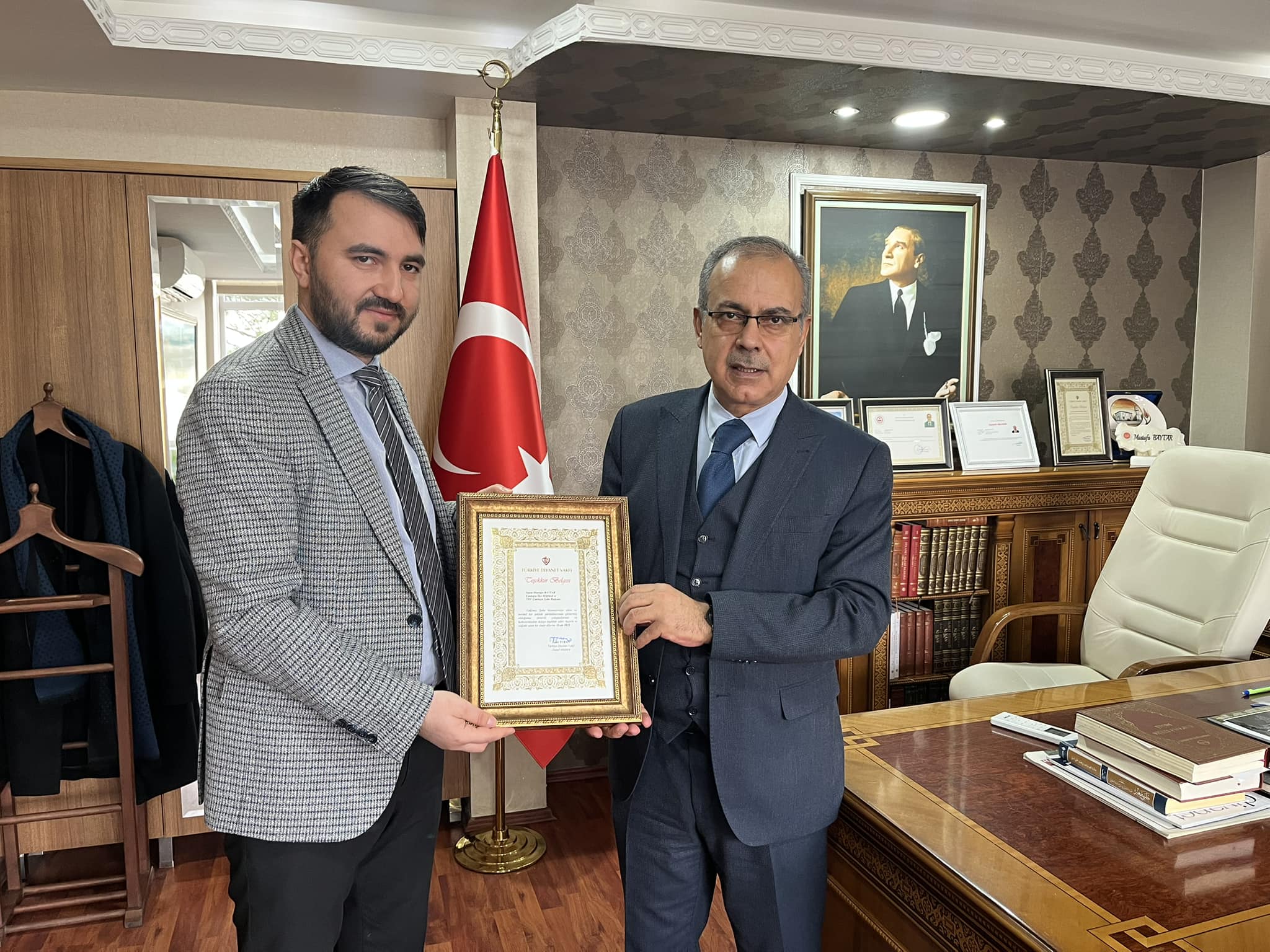 Çankaya Müftülüğü'ne TDV'den Teşekkür Belgesi