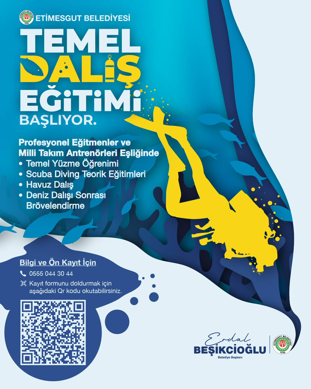 Etimesgut Belediyesi Eğitimlere Önem veriyor: Dalış Eğitimi Verecek