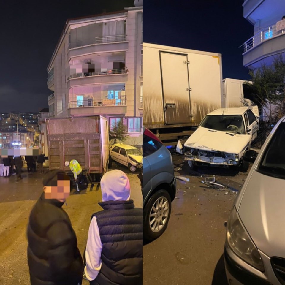 Freni Boşalan Kamyon Dehşet Saçtı