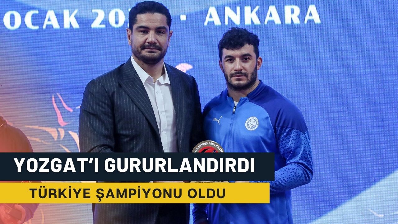 Milli Güreşçi Beytullah Kayışdağ, Türkiye Şampiyonu ve En Centilmen Güreşçi Ödülünü Kazandı