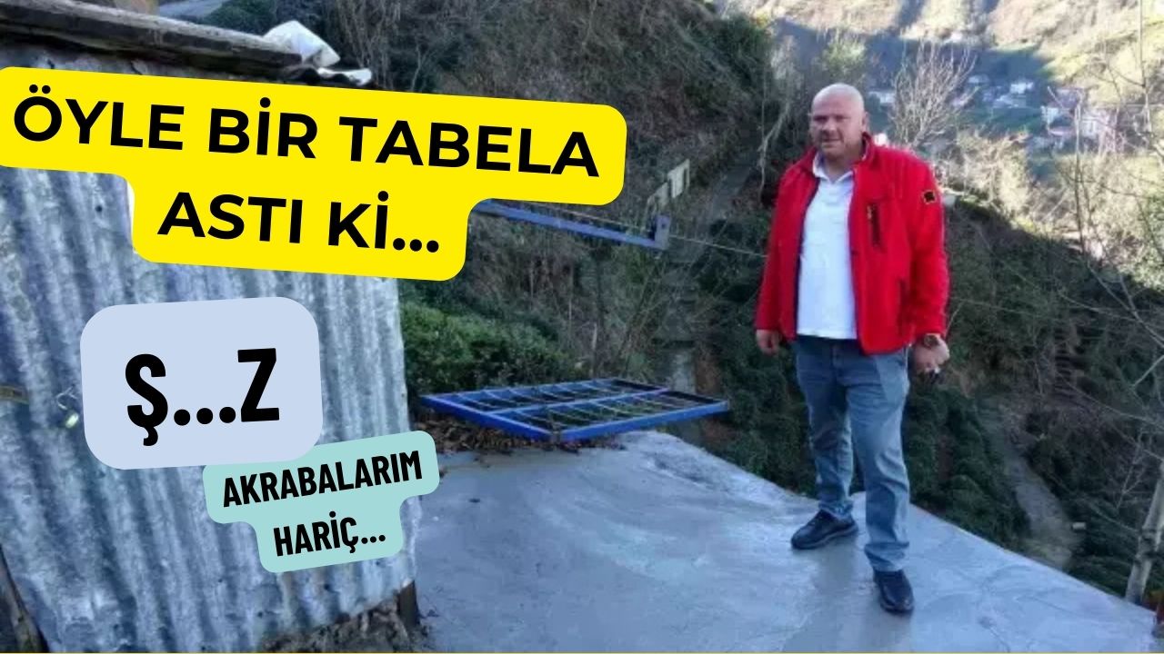 Teleferiğe Asılan Tabelayı Gören Şaşıp Kalıyor: Ş... Akrabalarım Hariç...