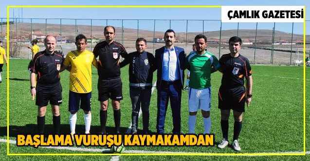 Saraykent Kaymakamı Ömer Tuğrul Kundakçı, maçın başlama vuruşunu yaptı