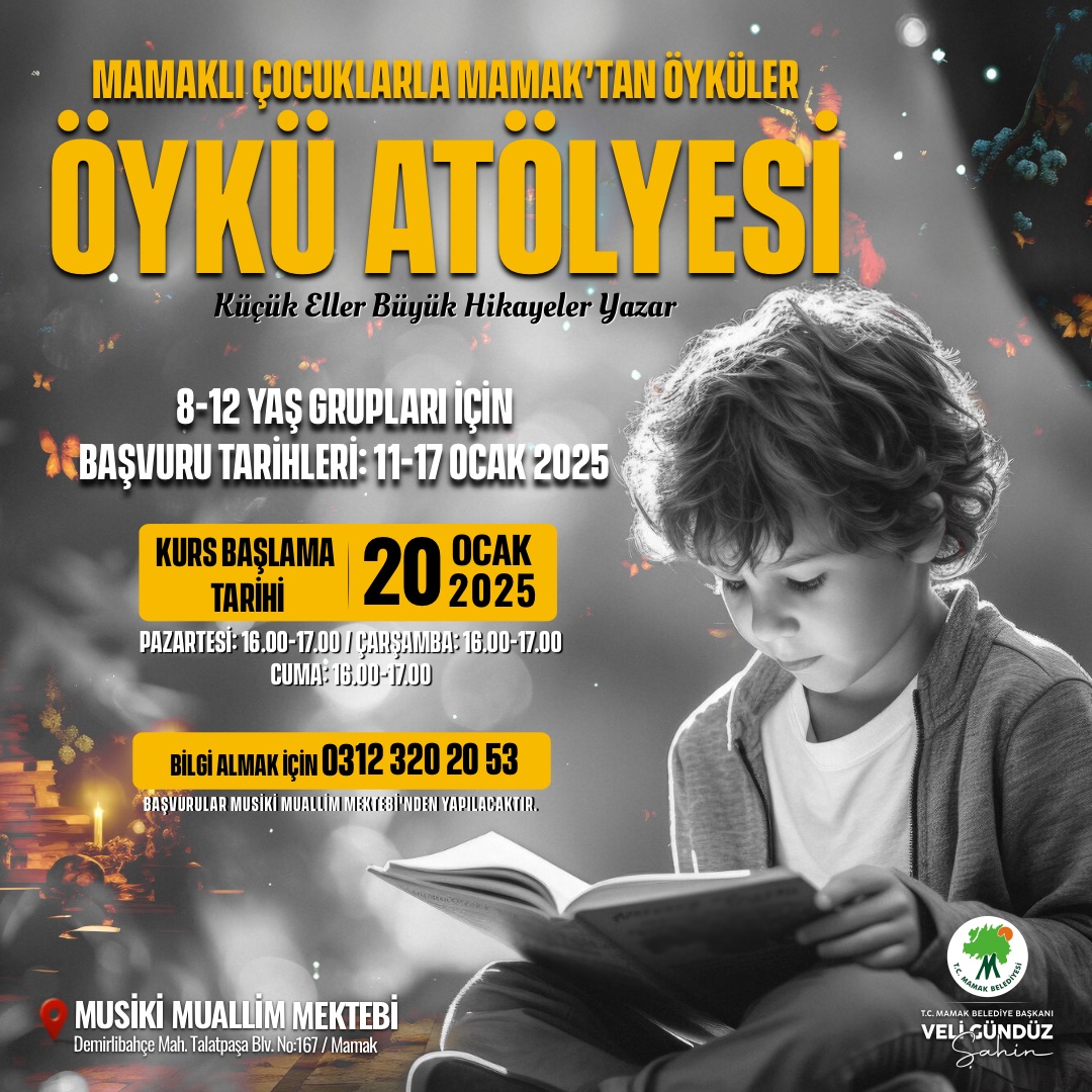 Mamak'ta Masal ve öykü dolu Atölye Başlıyor