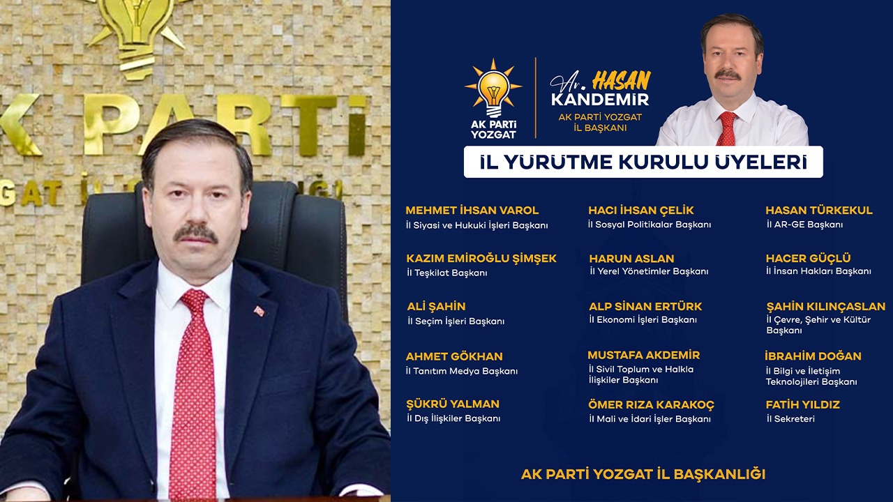 Yozgat AK Parti'de Yeni Yönetimi Açıklandı