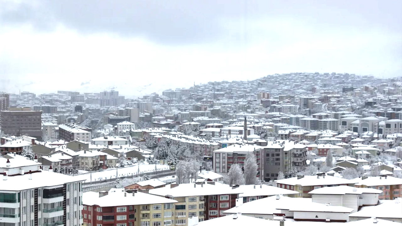 Yozgat'ın beyaz hali gökyüzünden ayrı güzel