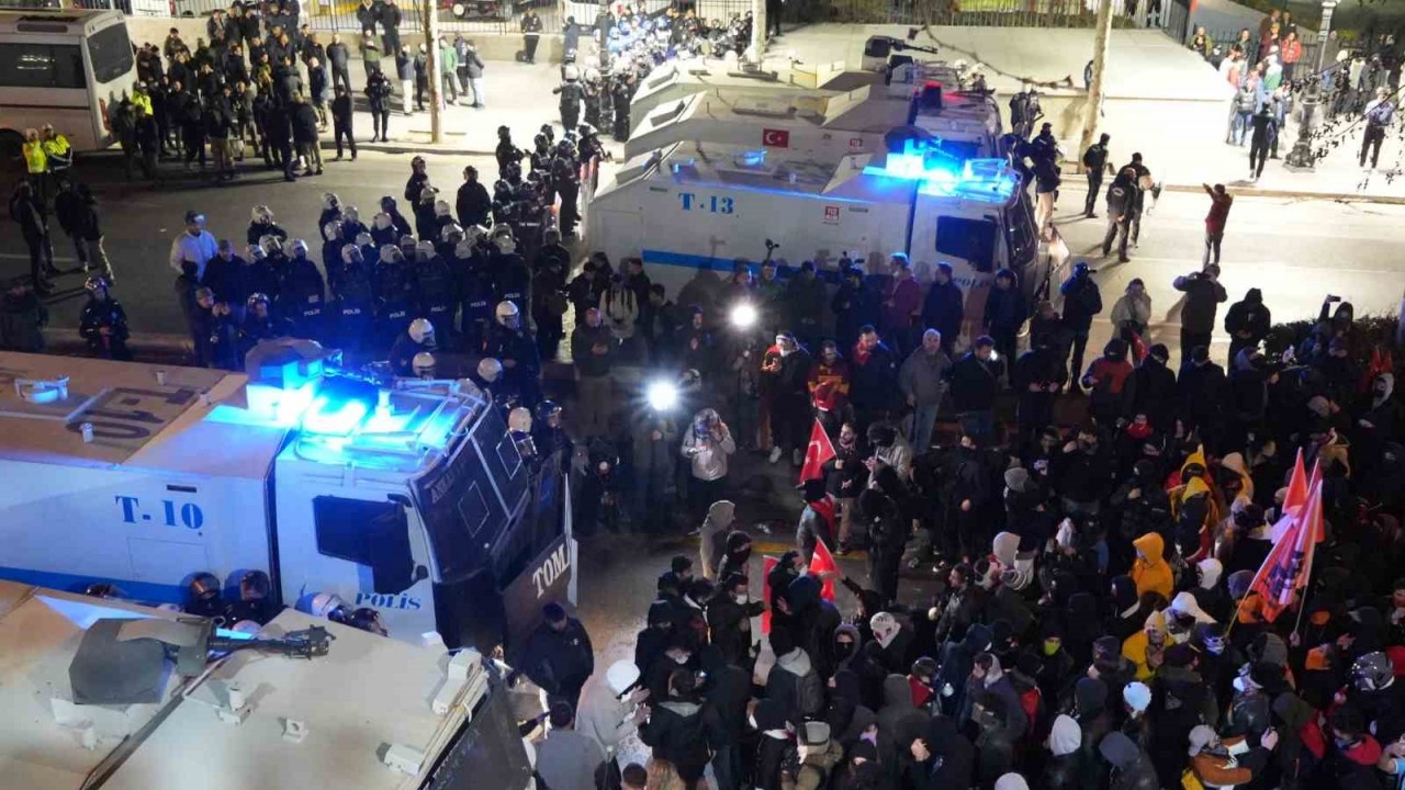 Ankara’da, Ekrem İmamoğlu’nun tutuklanması protesto edildi