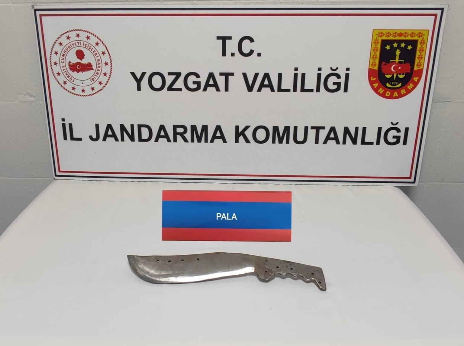 Yozgat Yerköy’de Jandarma Kontrolünde Pala Ele Geçirildi