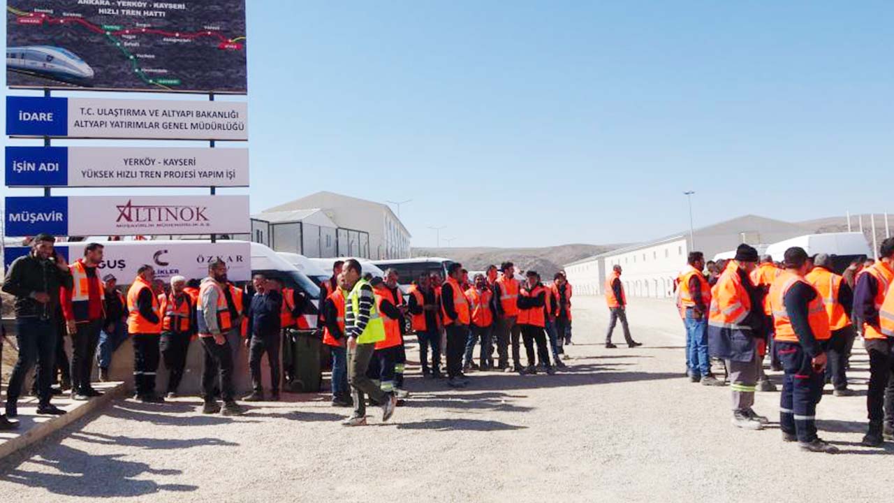 Yozgat'ın Yerköy İlçesinde Yüksek Hızlı Tren İşçileri İş Bıraktı!