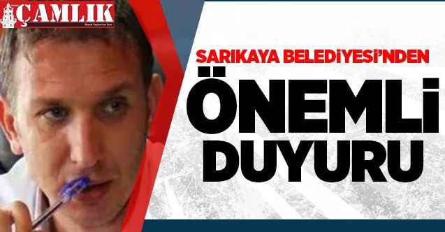 Sarıkaya Belediyesi'nden Önemli Uyarı