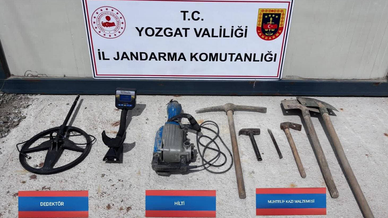 Sorgun'da Kaçak kazıya suçüstü operasyon
