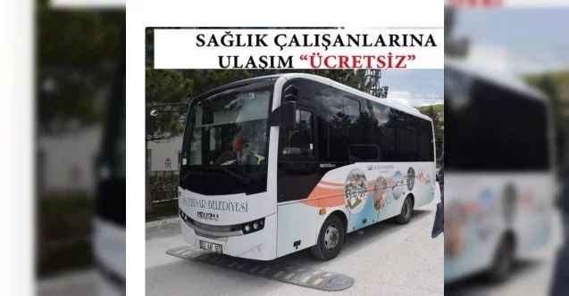 İscehisar Belediyesi sağlık çalışanlarına ücretsiz toplu ulaşım imkanı sağladı