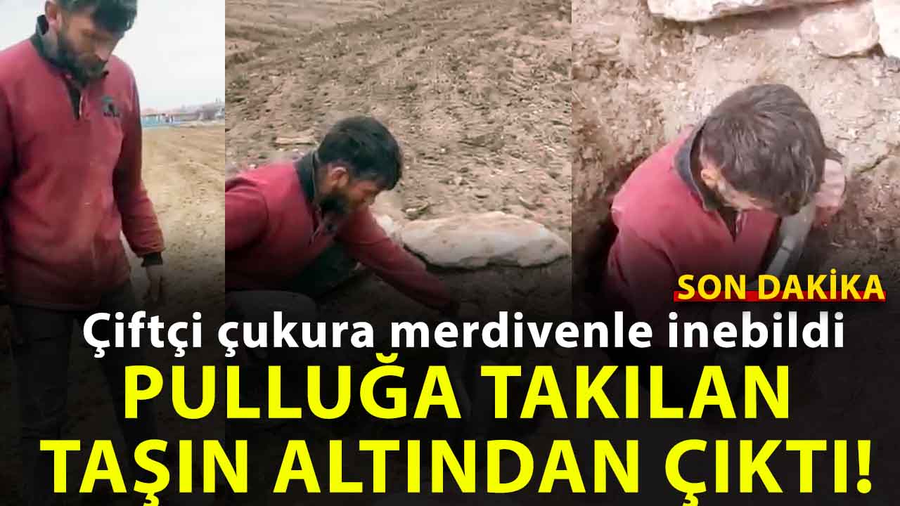 Yozgat'ta traktör pulluğuna takılan keşif: çiftçi taşı kaldırınca altından sığınak çıktı