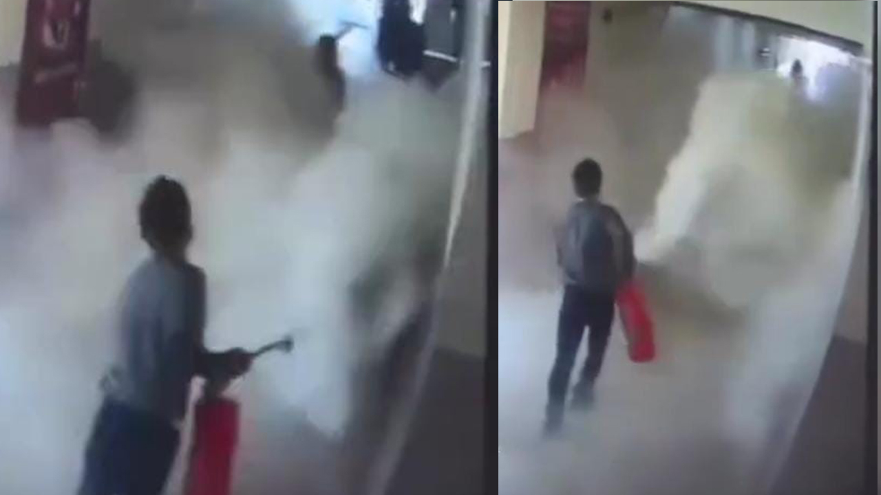 Yozgat’ta Özel Eğitim Öğrencisinin Yangın Tüpünü Sıkması Okulda Panik Yarattı