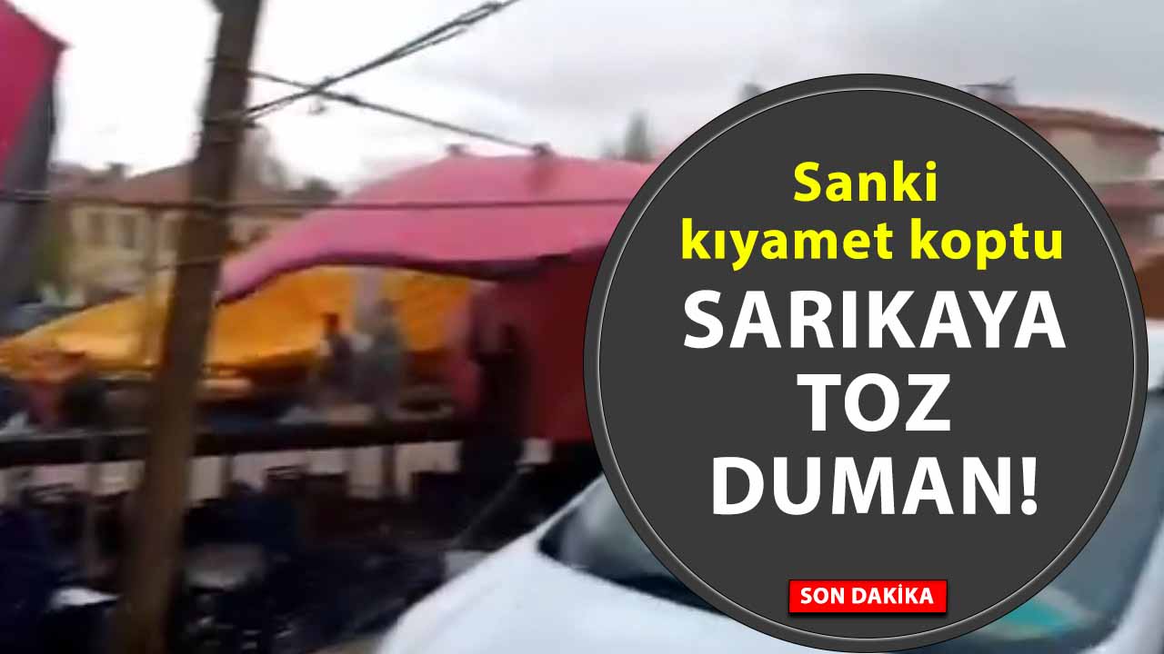 Yozgat’ta fırtına pazar yerini uçurdu