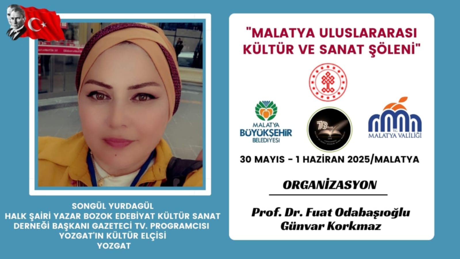 Yozgat'ın Tek Kadın Halk Ozanı Yurdagül Malatya’da Yozgat Rüzgarı Estirecek