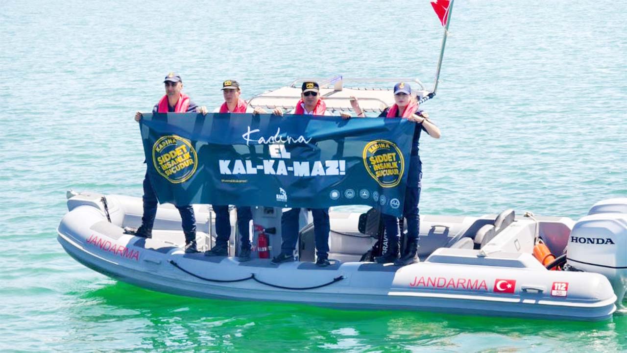 Çekerek Barajında Jandarmadan Kadına Şiddete Karşı Güçlü Mesaj: Kadına El Kalkmaz