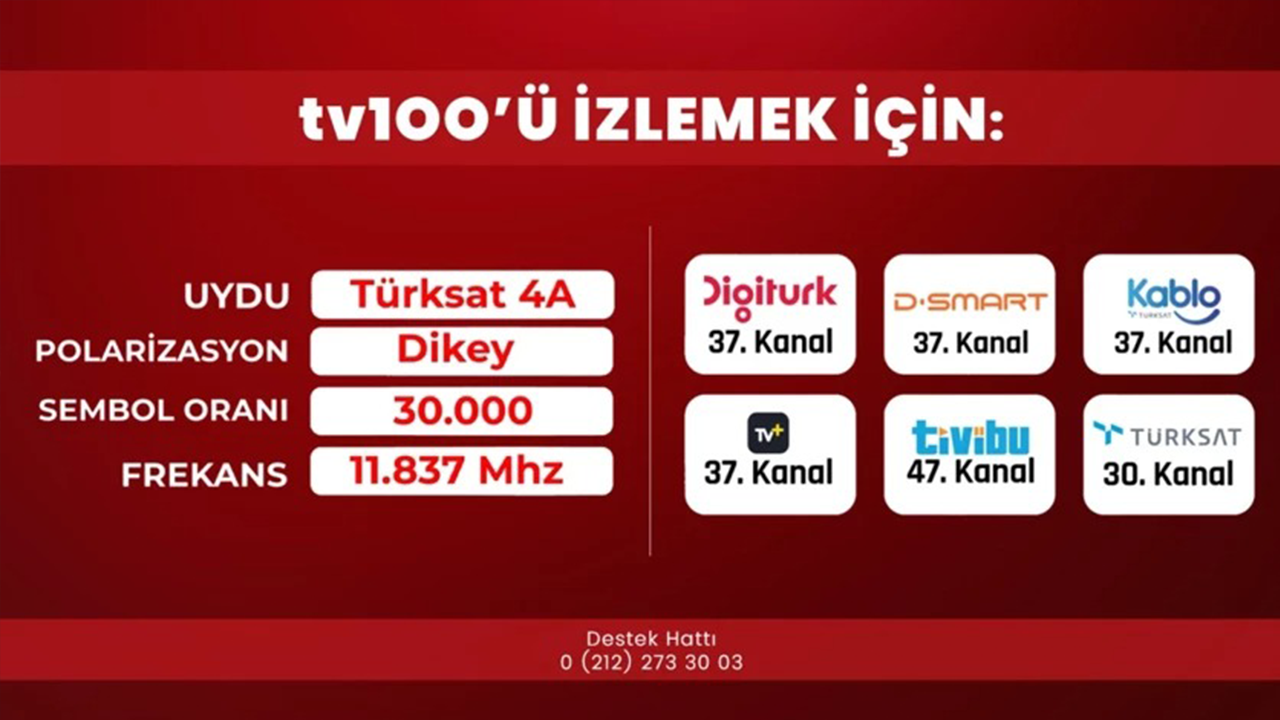 Şampiyon Galatasaray tv100’de sahaya çıkıyor!