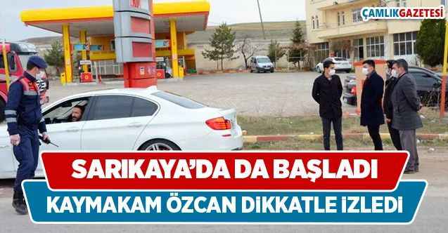 Sarıkaya'ya Sorgun tarafından giriş yapanlara ateş ölçerle kontroller başladı
