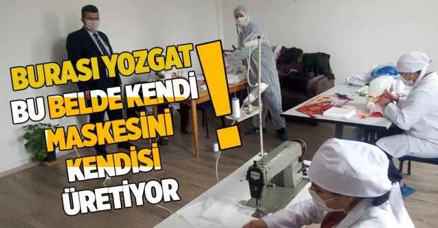 Bahadın Beldesi kendi maskesini üretiyor