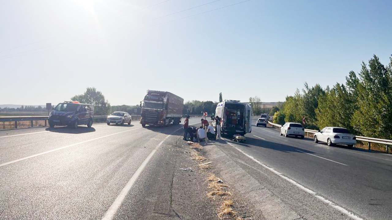 Yozgat-Alaca Yolunda Kaza: Motosiklet Sürücüsü Metrelerce Sürüklendi!