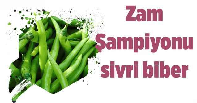 TR72 Bölgesinin zam şampiyonu sivri biber