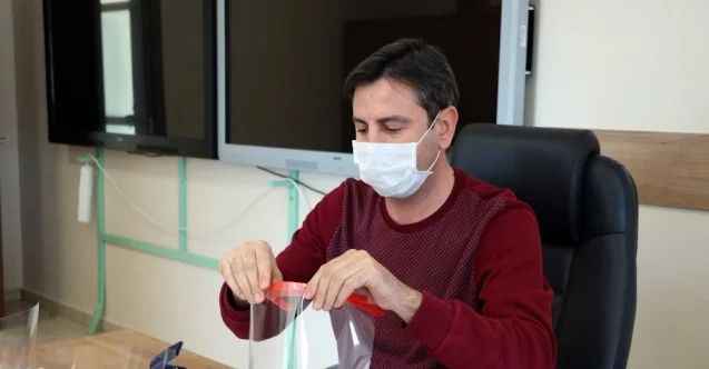 Öğretmenlerden sağlık çalışanlarına yüz siperliği
