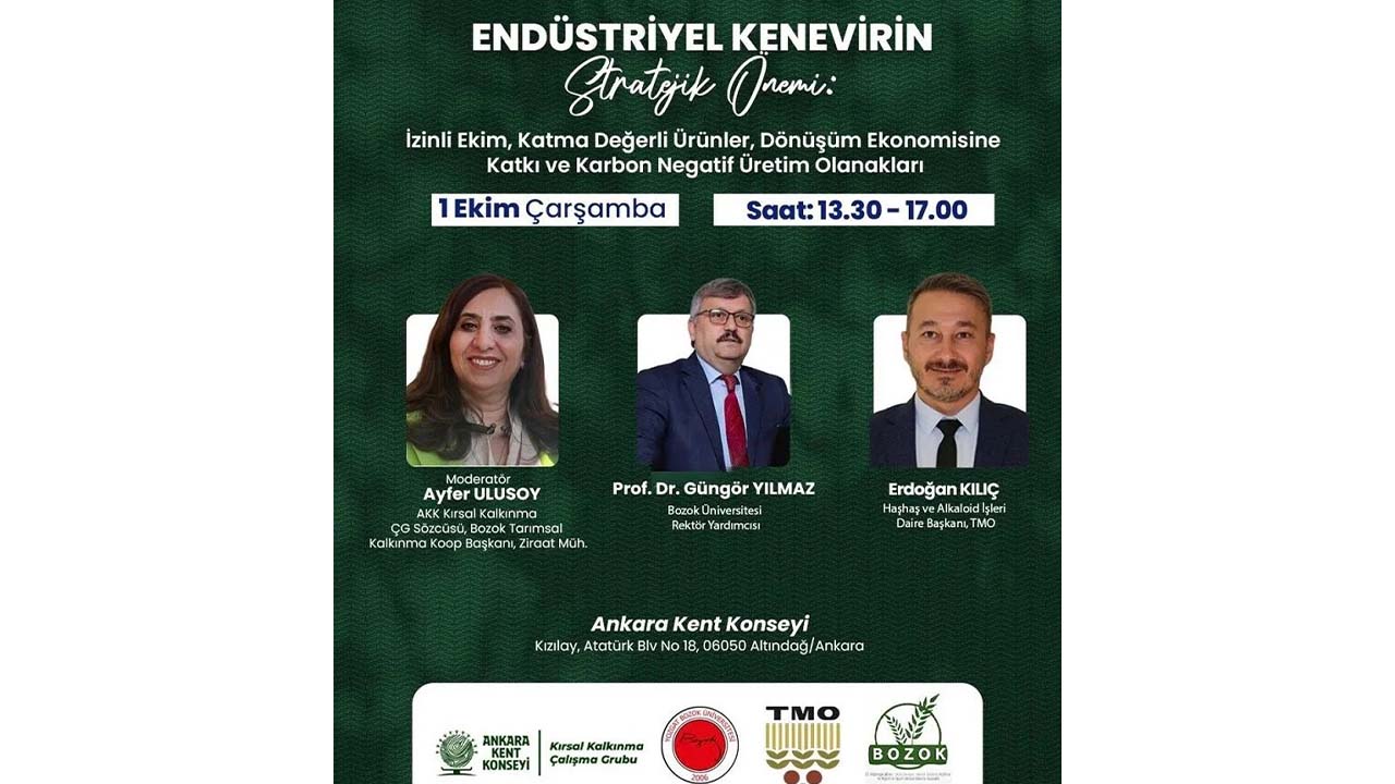 Endüstriyel Kenevir Ankara’da Masaya Yatırılıyor!