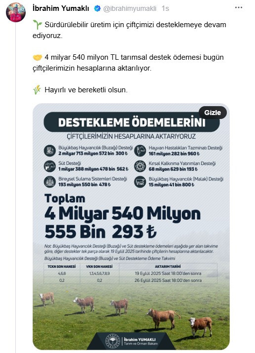 Yozgatlı çiftçiler müjde: paralar geliyor…