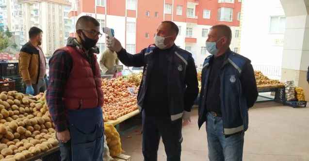 Yozgat’ta pazar yerlerinde korona virüs tedbirler arttırıldı