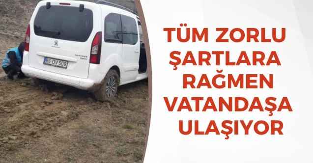 Yozgat Belediyesi tüm zorlu şartlara rağmen vatandaşa ulaşıyor