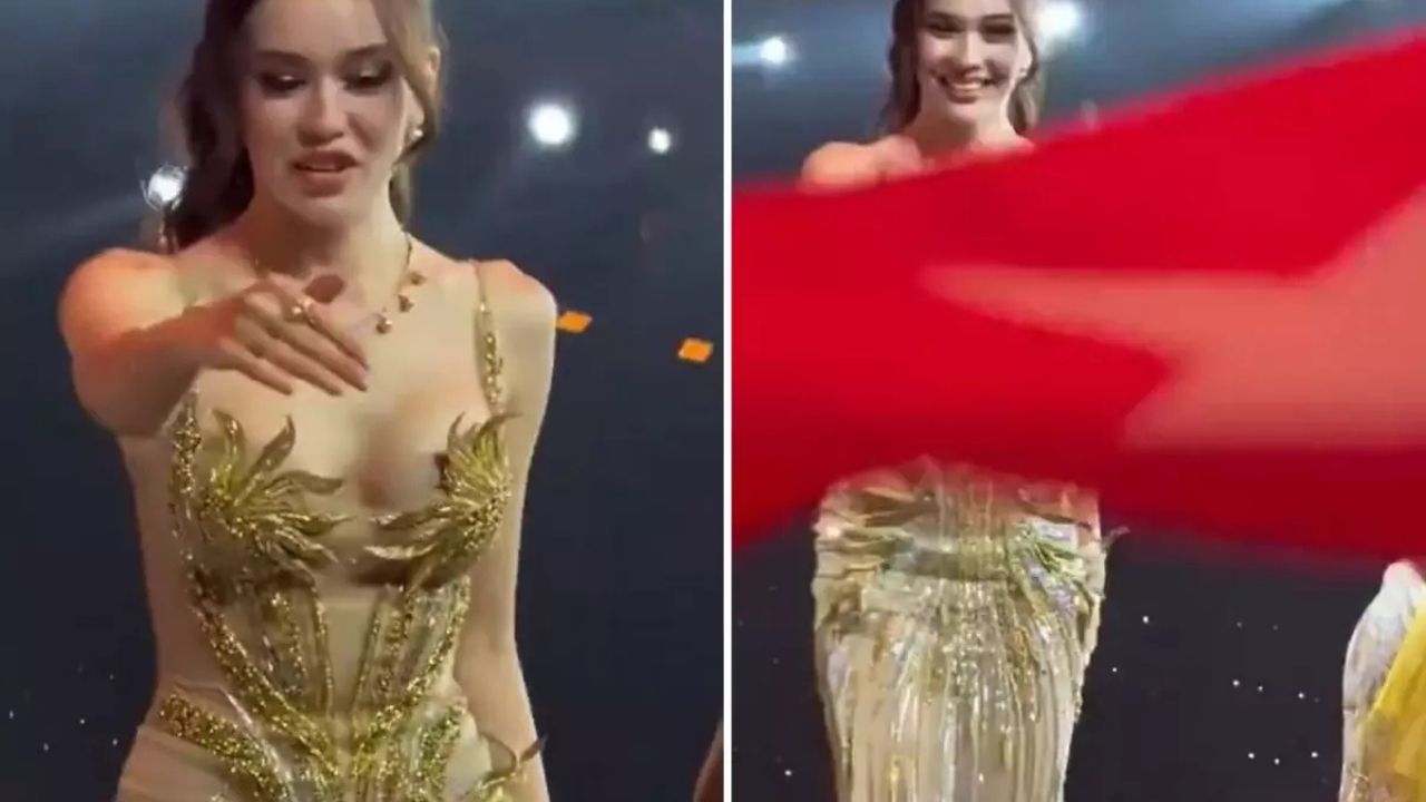 Ceren Arslan’a Miss Universe Sahnesinde Bayrak Şoku! Türk Bayrağına Engel