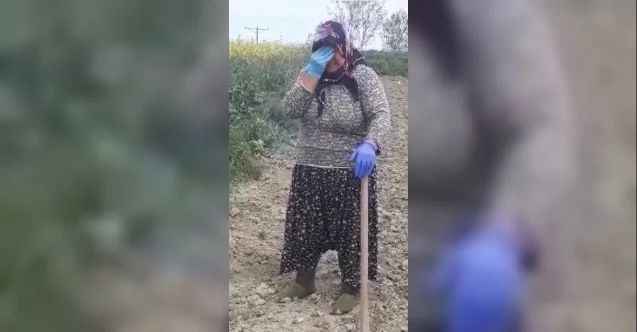 Tekirdağlı anne tarlada gözyaşlarına boğuldu: Polis oğluna ve sağlık çalışanı gelinine seslendi