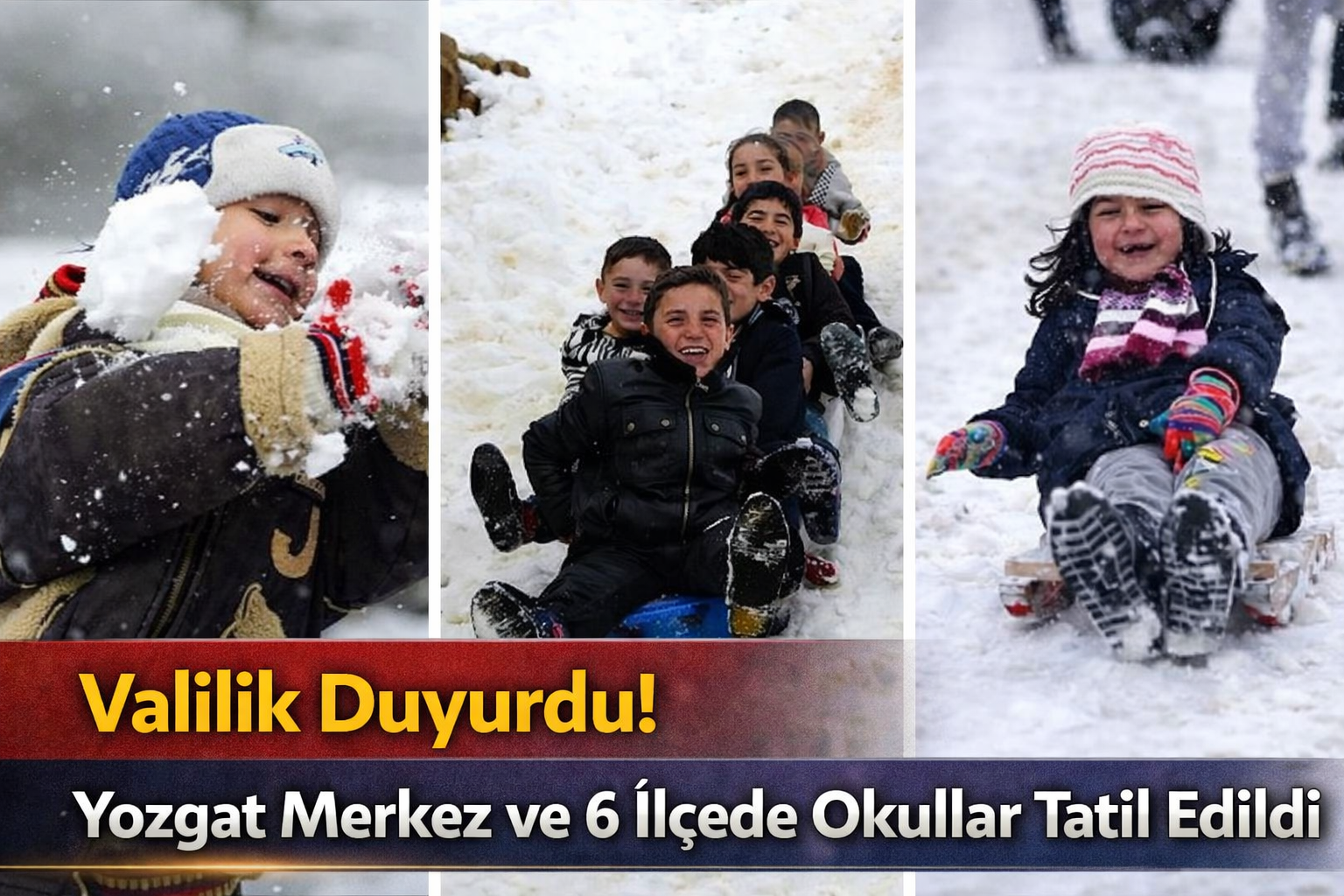 Valilik Duyurdu! Yozgat Merkez ve 6 İlçede Okullar Tatil Edildi