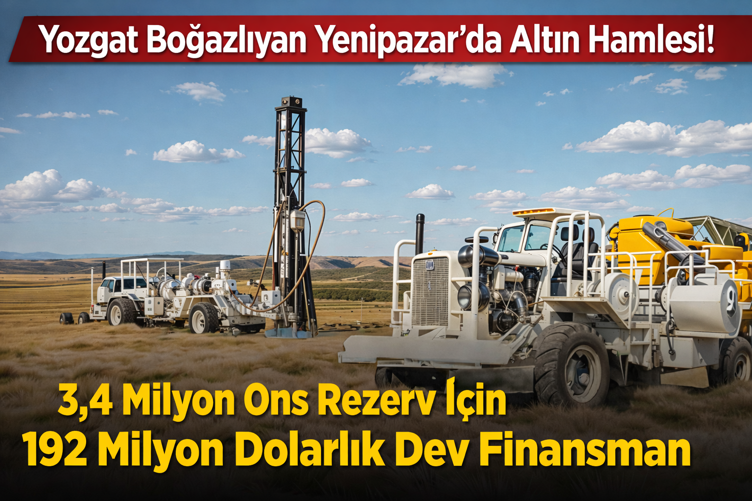 Yozgat Boğazlıyan Yenipazar’da Altın Hamlesi! 3,4 Milyon Ons Rezerv İçin 192 Milyon Dolarlık Dev Finansman