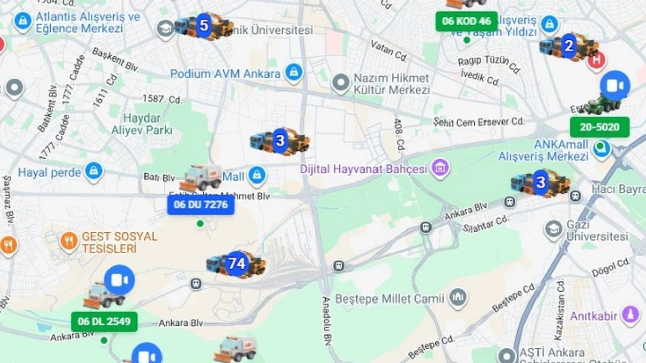 Ankara'da Kar Yağışı Etkili Oldu: Yol Durumu ve Canlı Kamera İzleme Sistemi