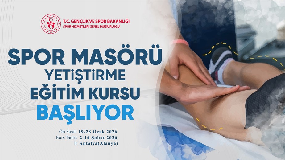 Spor Masörü Kursu Başvuruları 19 Ocak’ta Başlıyor