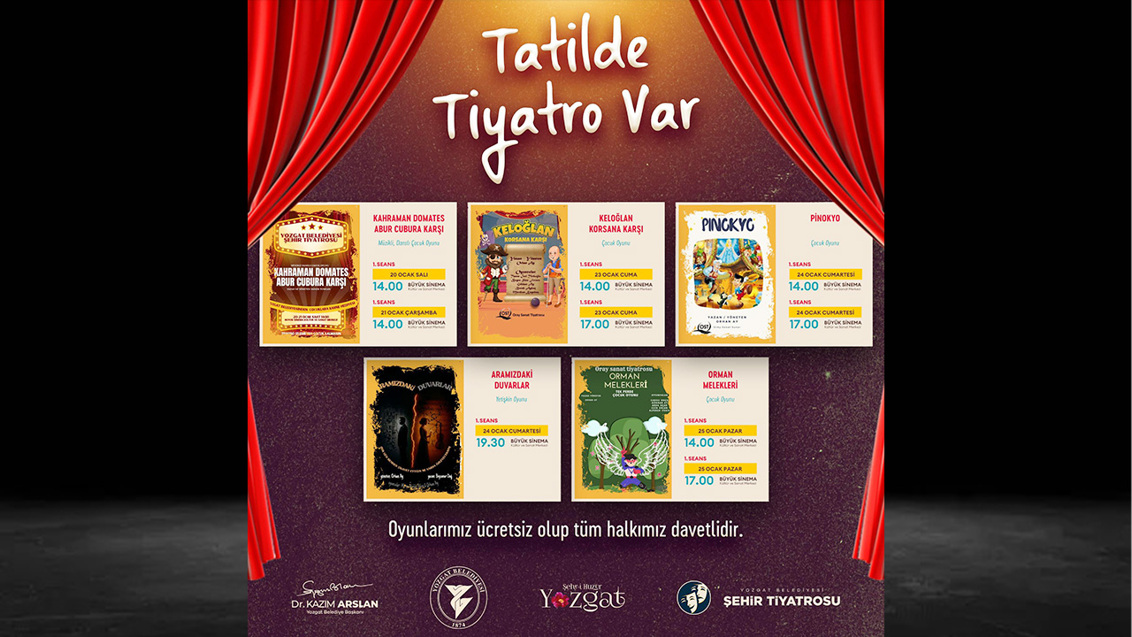 Yozgat’ta yarıyıl tatilinde çocuklar için muhteşem etkinlik!
