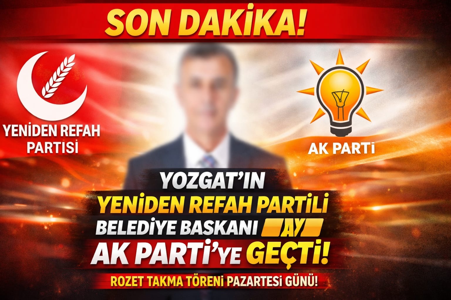 Yozgat’ın Yeniden Refah Partili Belediye başkanı AK Parti saflarına geçiyor
