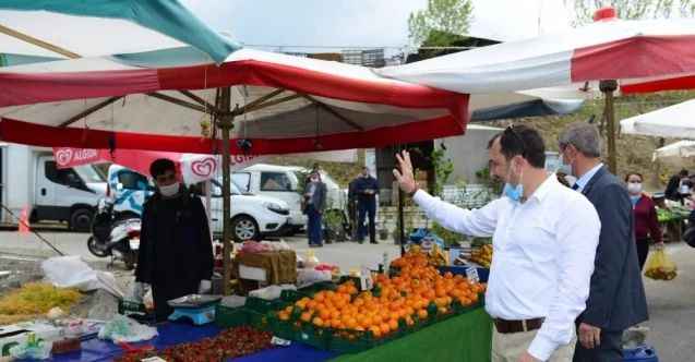 Başkan Yüksel, pazarcı esnafını ziyaret etti