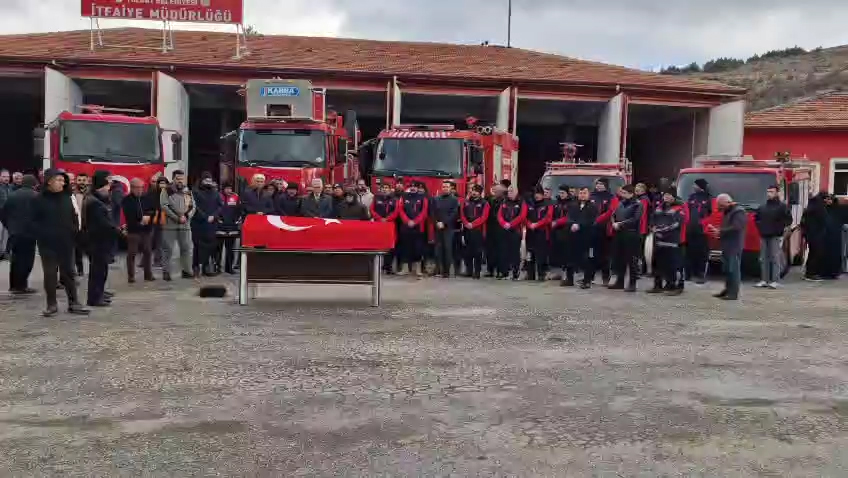 Yozgat’ta Hayatını Kaybeden İtfaiye Personeli Mevlana Dalaslan'ı arkadaşları Uğurladı