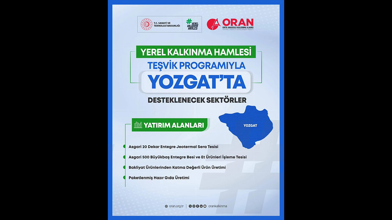 Yozgatlı'ya büyük müjde: hem hibe hem yatırım bir arada! İşte o sektörler