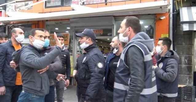 Kars’ta esnaf ile polis arasında kapalı yol gerginliği