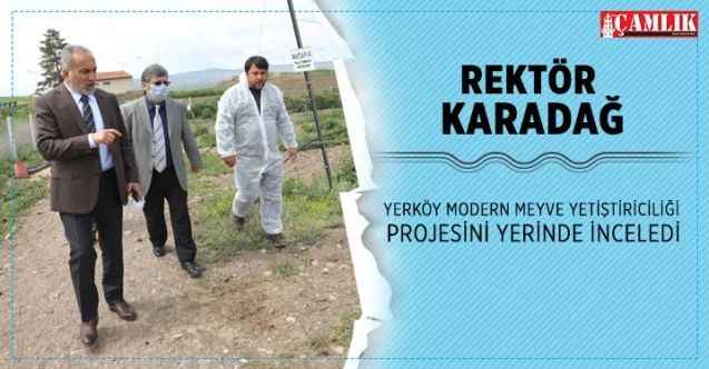 Rektör Karadağ, Yerköy Modern Meyve Yetiştiriciliği Projesini Yerinde İnceledi