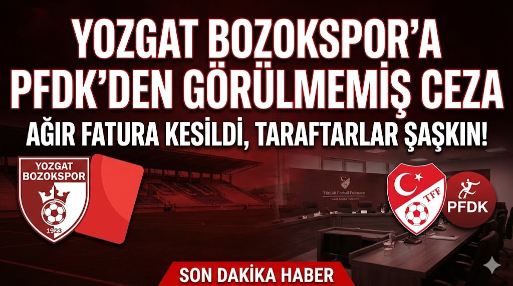 Yozgat Bozokspor’a PFDK’den Görülmemiş Ceza