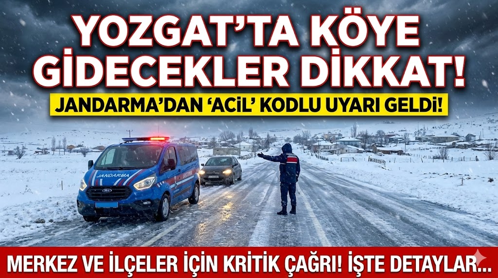 Yozgat'ta köye gidecekler dikkat: Jandarma'dan merkez ve ilçelere 'acil' kodlu uyarı geldi!